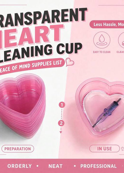 HEART SHAPED WATER CUPS - 40 PCS