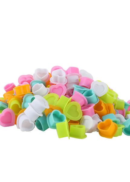 HEART SHAPED INK CUPS - 100PCS