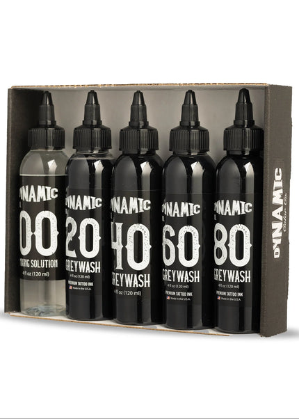 Dynamic Greywash Tattoo Ink - 4 oz. Bottle Set
