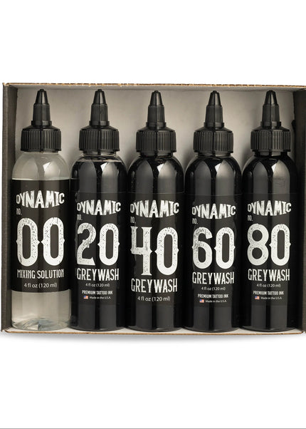 Dynamic Greywash Tattoo Ink - 4 oz. Bottle Set