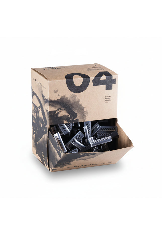 PIRANHA BLACK RAZORS – BOX OF 100