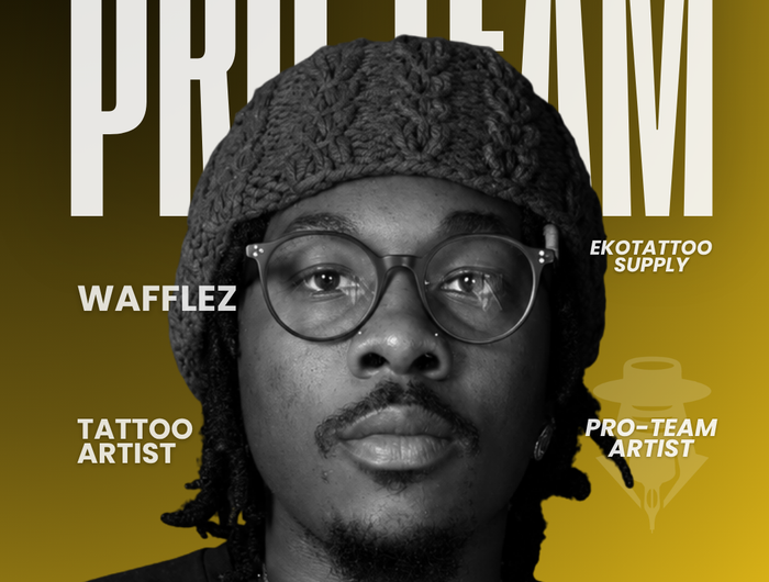 <h5><span style="text-decoration:underline">MEET WAFFLEZ </span></h5><h2>EKO pro team</h2><p>POWERED BY EKOTATTOOSUPPLY</p>